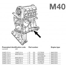 Контрактный (б/у) двигатель BMW 16 4E1 (M40 B16) (БМВ 164E1)